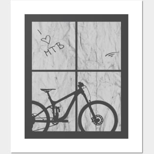 mountain bike mtb gift cycling biker cyclist bicycle outdoor Posters and Art